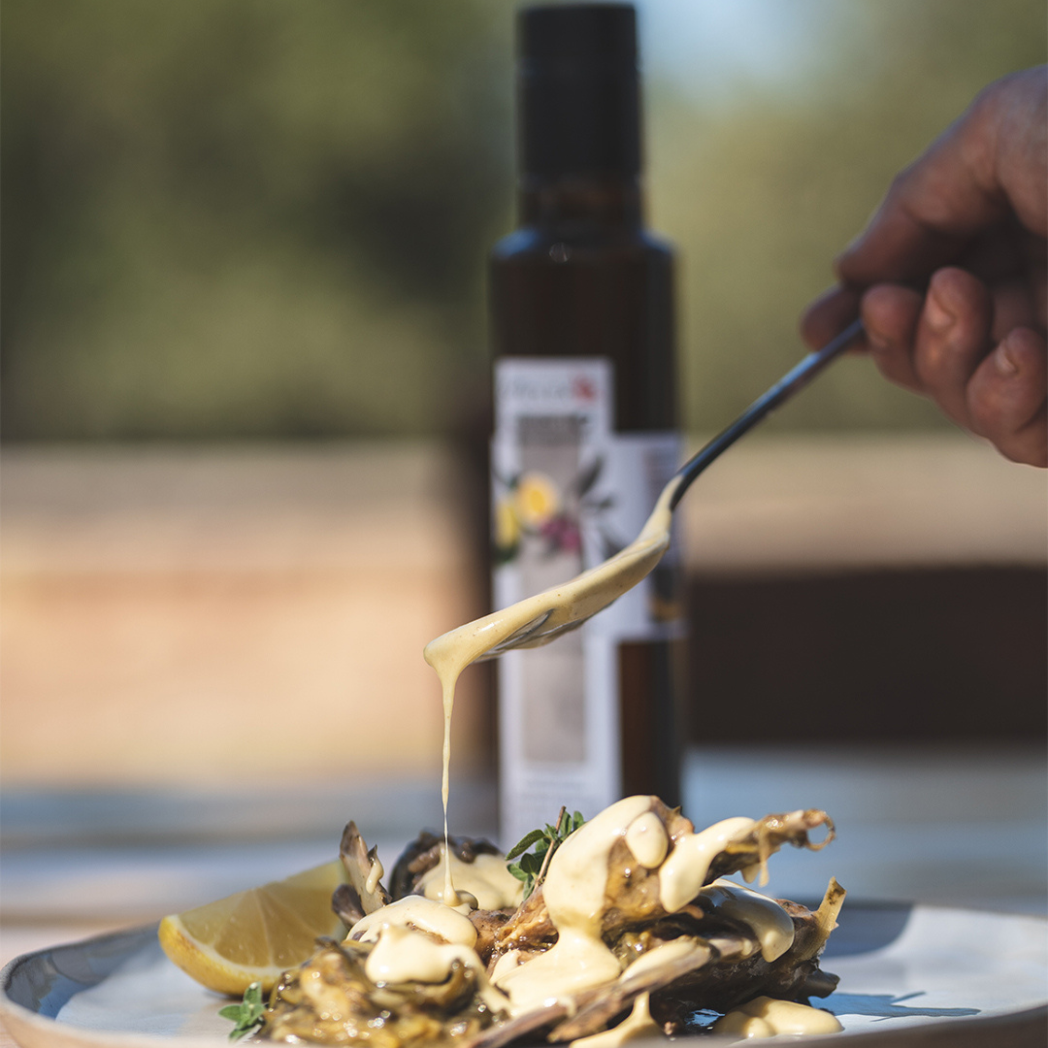 Organic Dried Mixed Wild Mushrooms - The Bio Foods in a combination with Biolea EVOO with Lemons.